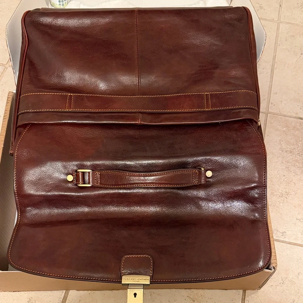 Tuscany Leather Deep Brown Briefcase